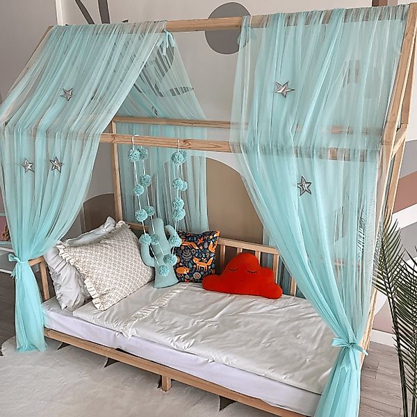 Baby Fancyroom Betthimmel Betthimmel Tüll Hausbett Kinderbett 2 Stück 340cm günstig online kaufen