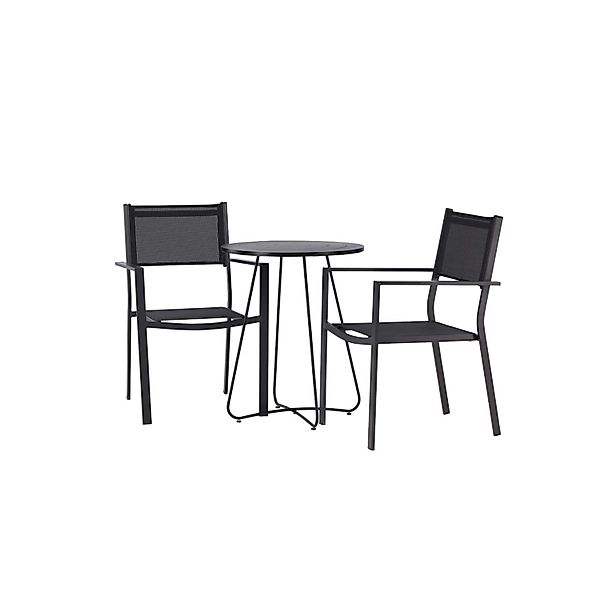 ebuy24 Bacong Gartenset Tisch 2 Stühle schwarz günstig online kaufen