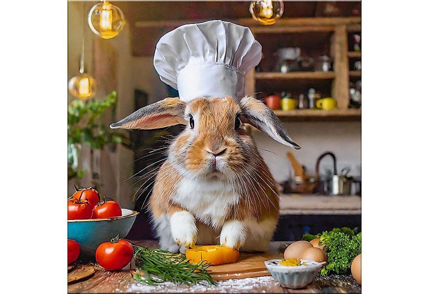 artissimo Glasbild Glasbild 30x30cm Bild Küche Küchenbild Esszimmer-Bild lu günstig online kaufen