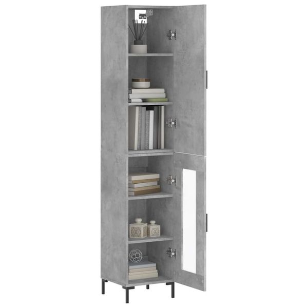 vidaXL Highboard Highboard Betongrau 34,5x34x180 cm günstig online kaufen