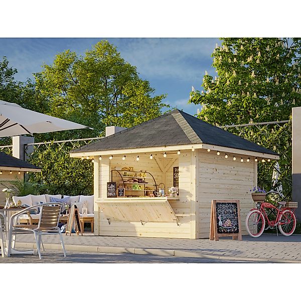 Palmako Marktstand Bianca Set 104 300 x 300 cm Lackiert Weiß FSC® günstig online kaufen