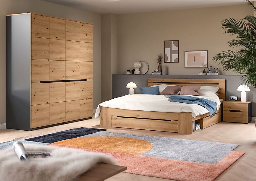 Home affaire Schlafzimmer-Set "REHAT, 4-teilig, best. aus: Bett, Kleidersch günstig online kaufen