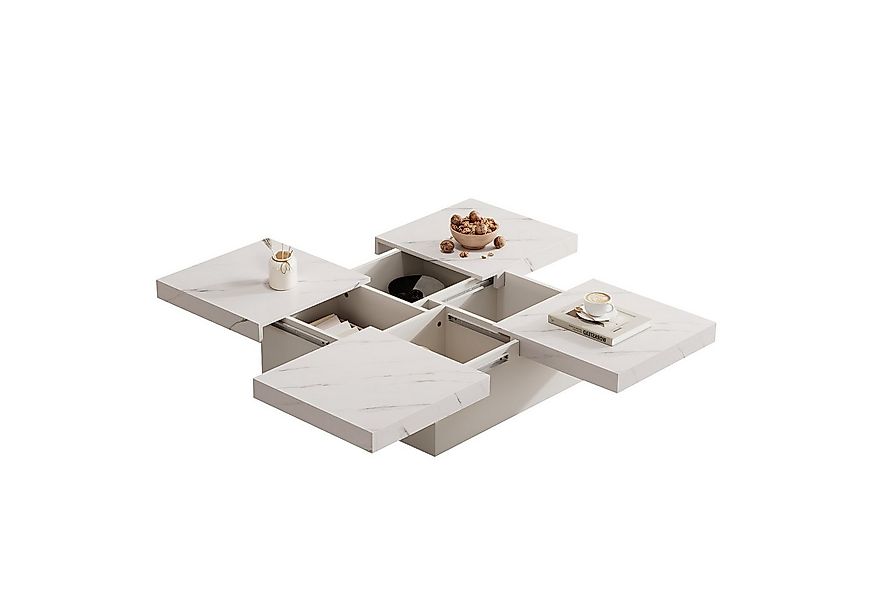 Merax Couchtisch mit versteckten Schubladen, Beistelltisch mit geometrische günstig online kaufen