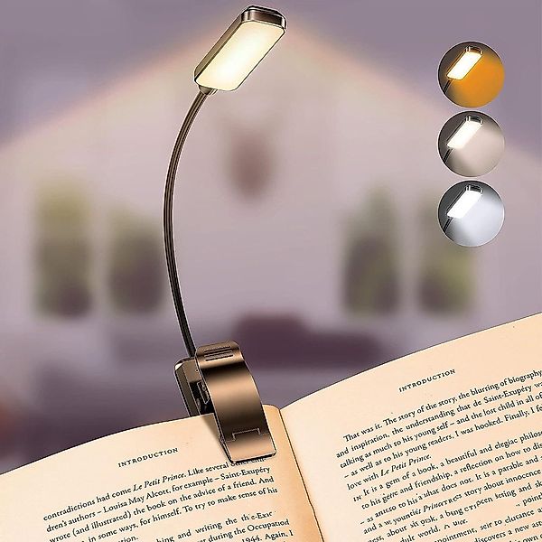 zggzerg LED Leselampe Leselampe Buch Klemme, günstig online kaufen