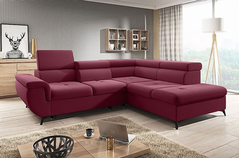WOHNKLUSIV Ecksofa Ecksofa TREVISO mit verstellbarer Sitztiefe und Schlaffu günstig online kaufen