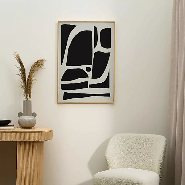 Dan Hobday 'Monochrome Abstract' gerahmter Kunstdruck (A1) - MADE.com günstig online kaufen