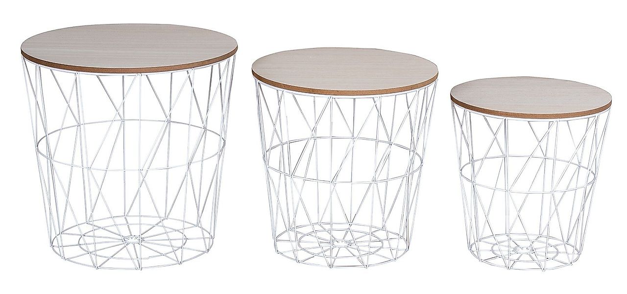 Levandeo® Couchtisch, 3er Set Beistelltisch Metall günstig online kaufen