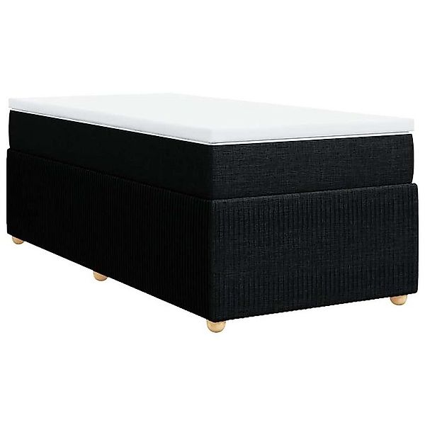 vidaXL Bett Boxspringbett mit Matratze Schwarz 90x190 cm Stoff günstig online kaufen