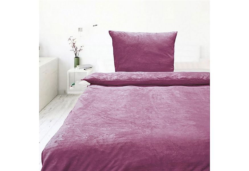 Casa Colori Bettwäsche Teddy Flausch Winterbettwäsche 135x200 cm, Fleece, 2 günstig online kaufen