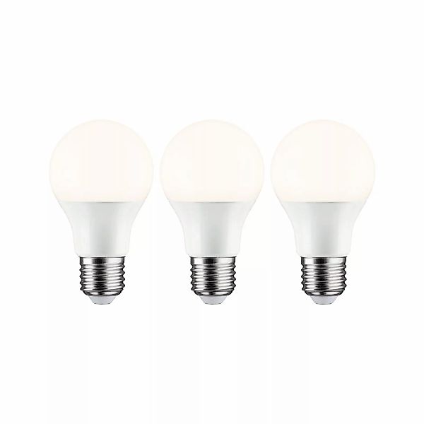 Paulmann "Standard 230V LED Birne E27 3er-Pack 3x806lm 3x8W 2700K Opal" günstig online kaufen