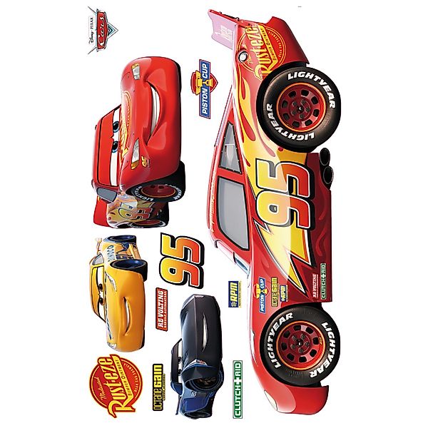 Disney Wandtattoo Cars Rot und Gelb 127 x 200 cm 612439 günstig online kaufen