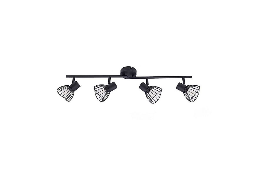Lindby Deckenleuchten Piena, Metall, Schwarz IP20, 4 x 10 W LED günstig online kaufen