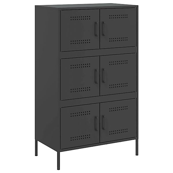 vidaXL Highboard Schwarz 68x39x113 cm Stahl 842958 günstig online kaufen