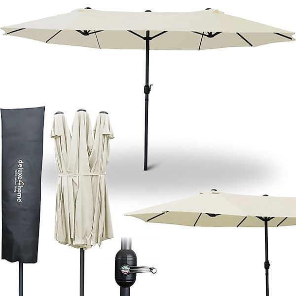 deluxe4home Sonnenschirm XXL Doppelsonnenschirm I Terrassenschirm günstig online kaufen