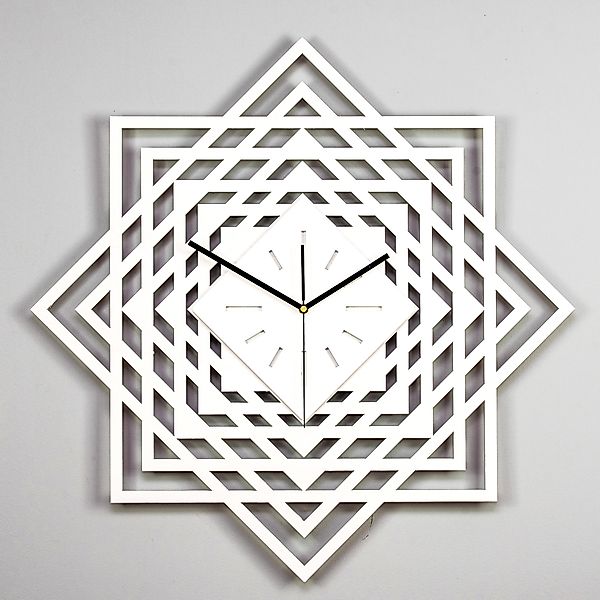 ORNAMENTI Wanduhr Grosse, moderne, geometrisch, holz, günstig online kaufen