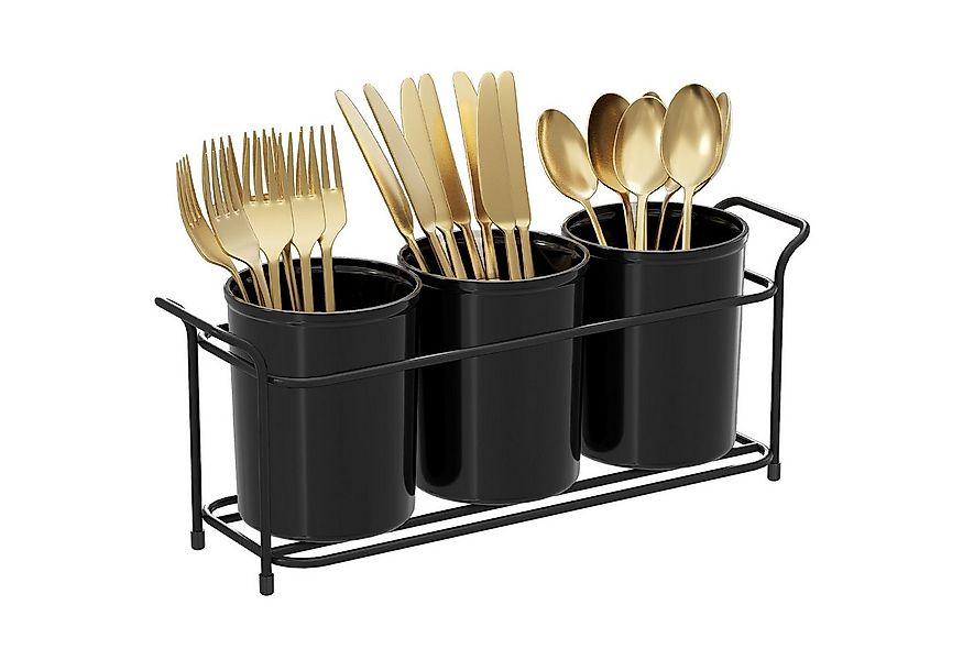 Lifewit Besteckeinsatz 3-teiliger Besteckhalter mit Metallrahmen günstig online kaufen