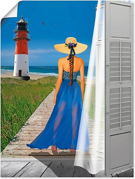 Artland Wandbild "Urlaub am Meer", Frau, (1 St.) günstig online kaufen