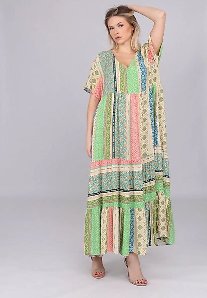 YC Fashion & Style Sommerkleid "Bohème Patchwork-Maxikleid" Alloverdruck, B günstig online kaufen
