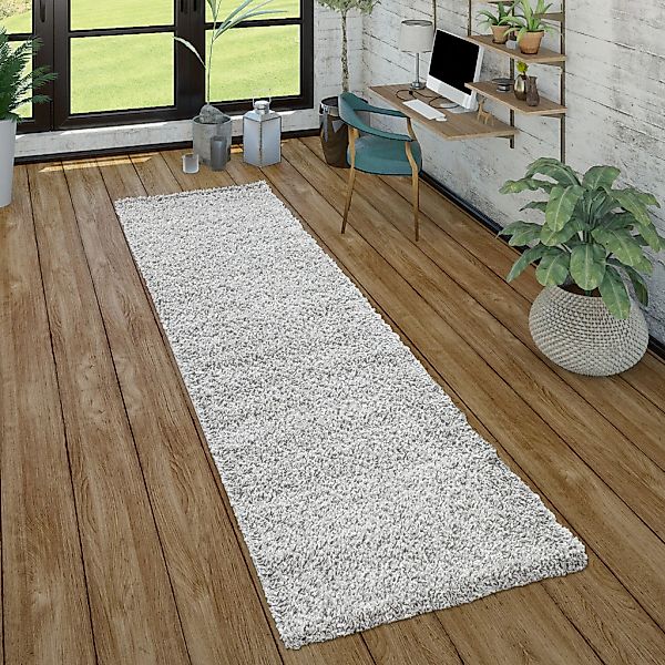 Paco Home Hochflor-Teppich "Sky 250" rechteckig 34 mm Höhe gewebt, Uni-Farb günstig online kaufen