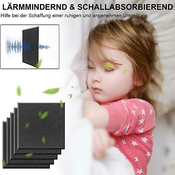 DOPWii Akustikplatte 12 Stück Akustikplatten Selbstklebend,Schalldichte günstig online kaufen