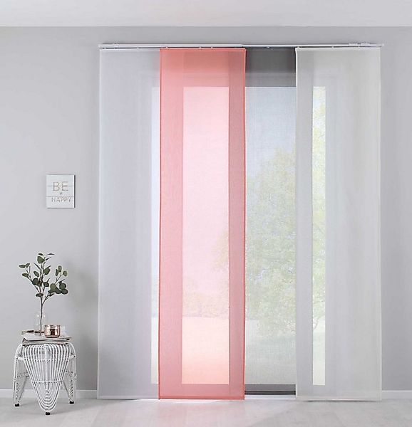 Gardinenbox Schiebegardine (2 St), Paneelwagen, halbtransparent, Flächenvor günstig online kaufen