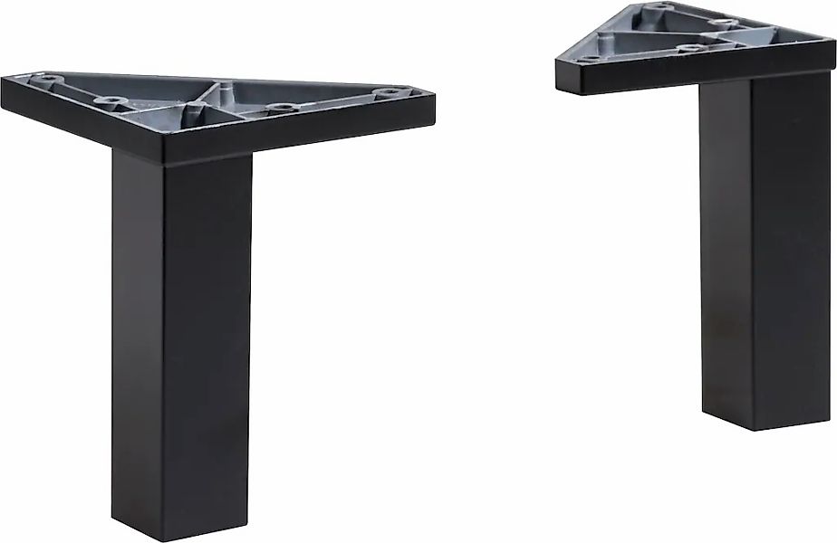 Saphir Möbelfuß "Quickset Fuß-Set, 2er Set Möbelfüße eckig, Schwarz, 10 cm günstig online kaufen