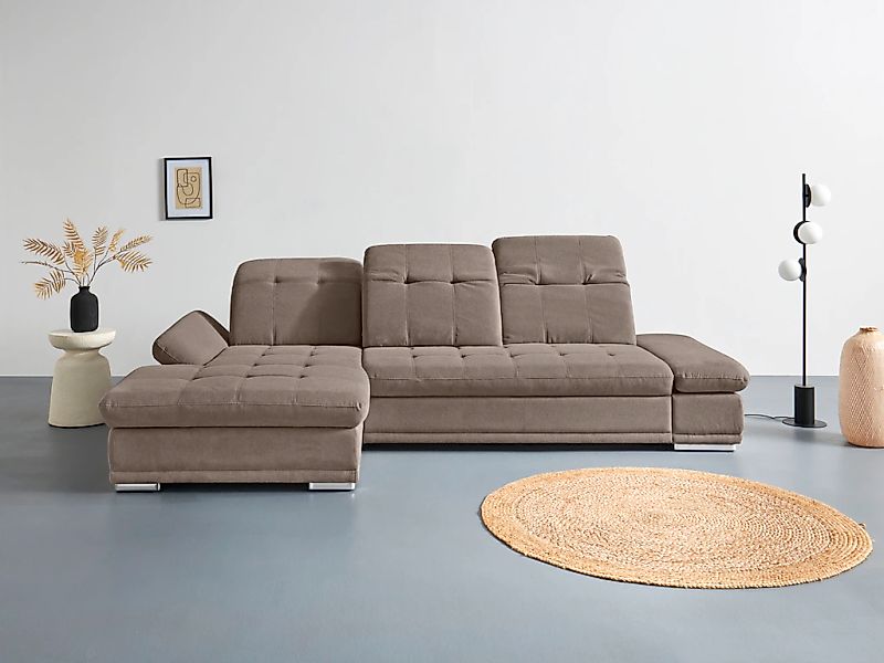 COTTA Ecksofa "Holiday L-Form mit Sitztiefen-, Armteil- und Kopfteilverstel günstig online kaufen