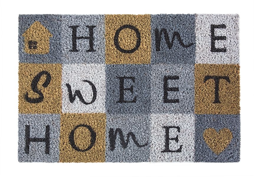Andiamo Fußmatte "Kokos Home" rechteckig 17 mm Höhe Schmutzfangmatte, mit S günstig online kaufen