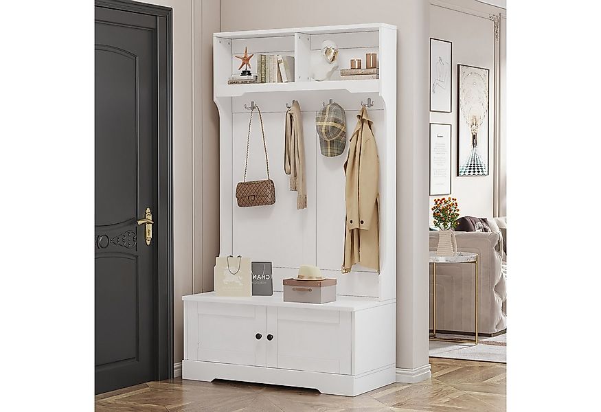 Merax Garderoben-Set inkl. Schuhbank und Haken, (1-St), Flurgarderoben Set günstig online kaufen