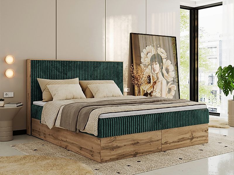 MKS MÖBEL Boxspringbett WOOD CLASSIC (Packung, günstig online kaufen