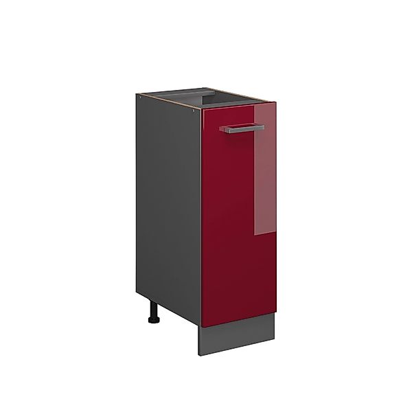 Vicco Apothekerschrank R-Line Bordeaux Hochglanz/Anthrazit 30 cm AP Eiche günstig online kaufen