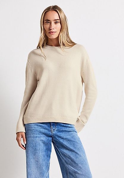 STREET ONE Rundhalspullover mit Rippbündchen günstig online kaufen