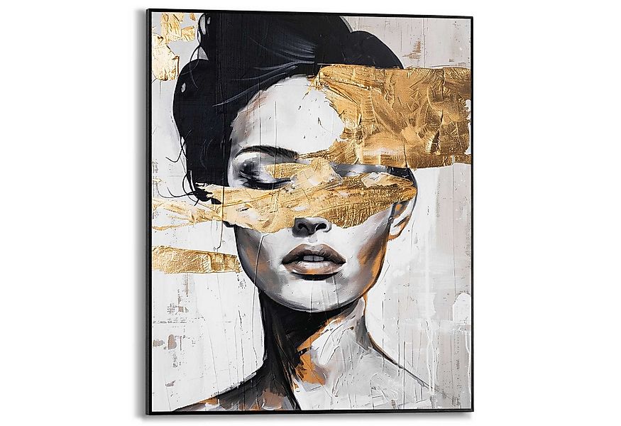 Reinders! Poster Stylish Lady, Wohnzimmer - Schwarz - MDF - Gold - 40x50 cm günstig online kaufen