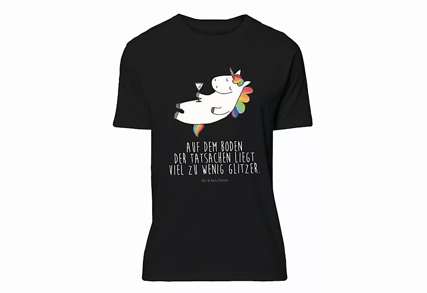 Mr. & Mrs. Panda T-Shirt Einhorn Cocktail - Schwarz - Geschenk, Junggeselle günstig online kaufen