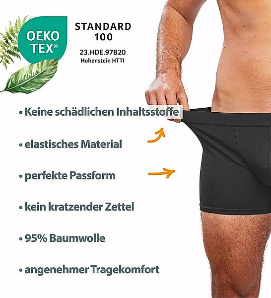 Kemes Boxershorts Unterhosen Herren 10er Pack Boxershorts Herren schwarz Ba günstig online kaufen