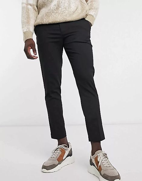 ASOS DESIGN – Elegante, kurz geschnittene Skinny-Hose in Schwarz günstig online kaufen