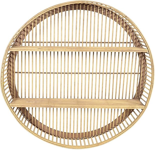 habeig Wandregal Bambus Wandregal Regal rund 60 cm Outdoor Gartenregal Blum günstig online kaufen
