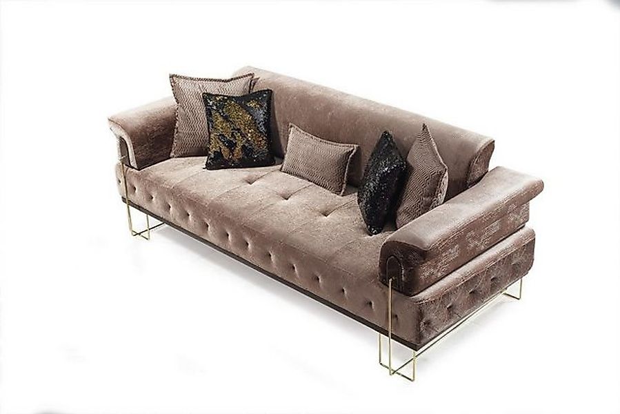 JVmoebel 3-Sitzer Luxus Dreisitzer braun Sofa 3 Sitzer Sofas Design Modern günstig online kaufen