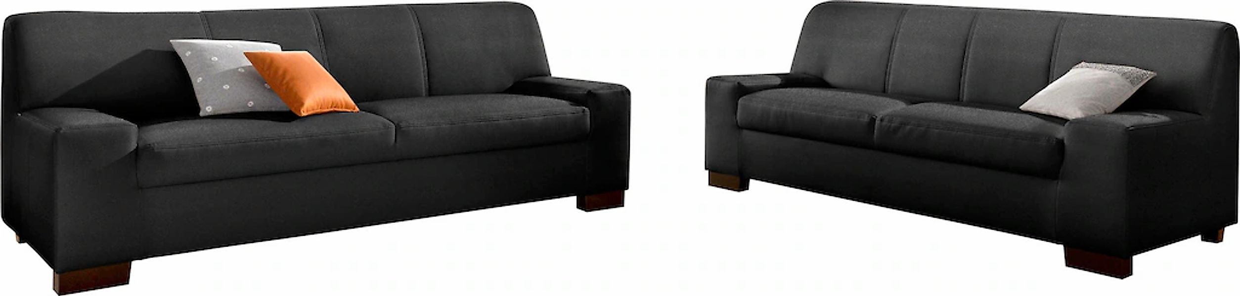 DOMO collection Polstergarnitur "Norma kubisch und zeitlos" Set, 2 Stk. tlg günstig online kaufen