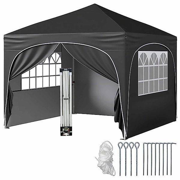 COSTWAY Faltpavillon, mit 4 Seitenteilen, Gartenzelt günstig online kaufen