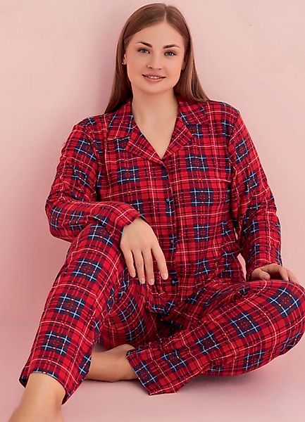 fashionshowcase Pyjama Damen Schlafanzug aus 100% günstig online kaufen