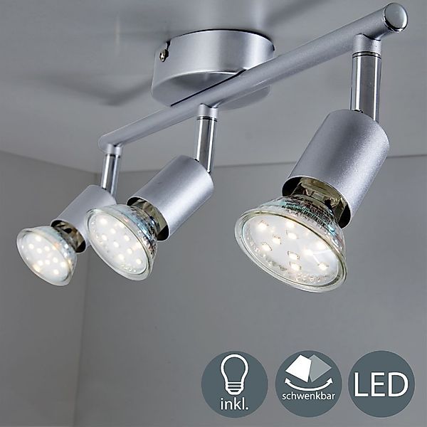 B.K.Licht Deckenleuchte Deckenspot 3x3W 750lm 3000K günstig online kaufen