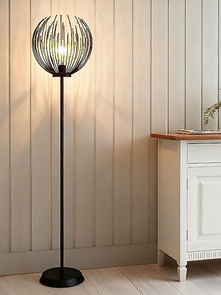 OTTO home Stehlampe Tonnia - Stehleuchte aus Metall, Lichteffekt durch Gitt günstig online kaufen