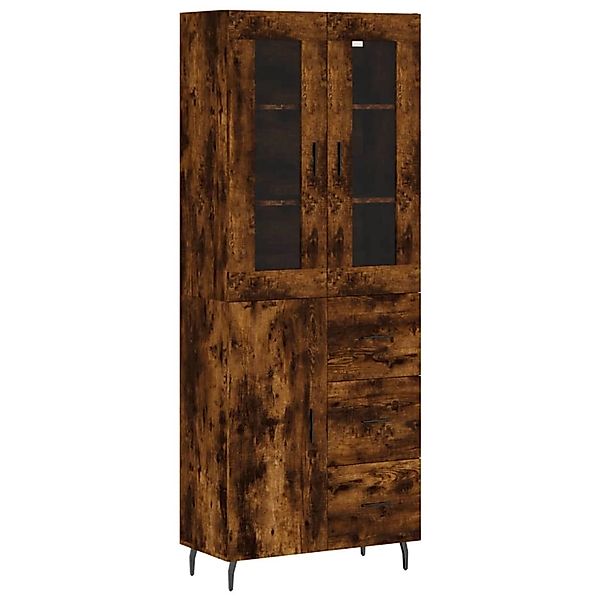 vidaXL Highboard Räuchereiche 69,5x34x180 cm Holzwerkstoff 3198486 günstig online kaufen