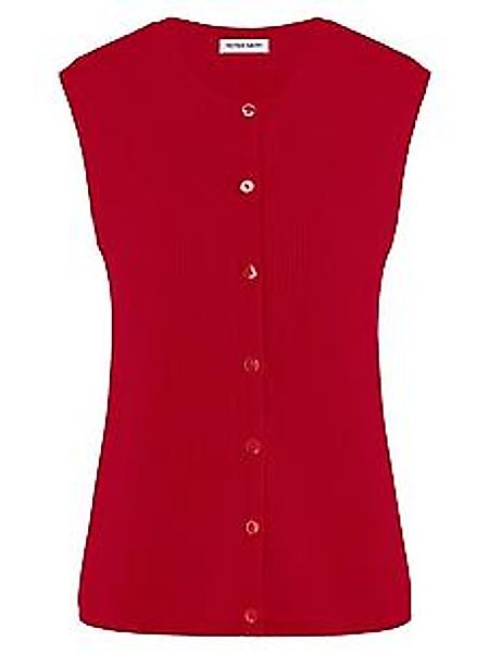Rundhals Strickweste Kaschmir Peter Hahn rot günstig online kaufen