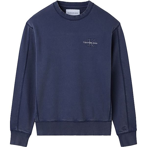 Calvin Klein Jeans Monogram Logo Washed Sweatshirt L Black Iris günstig online kaufen