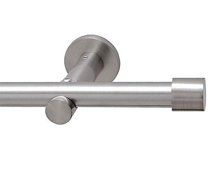 Garduna Gardinenstange 16mm / Edelstahl-Optik, 1-läufig, gebohrt, Metall günstig online kaufen