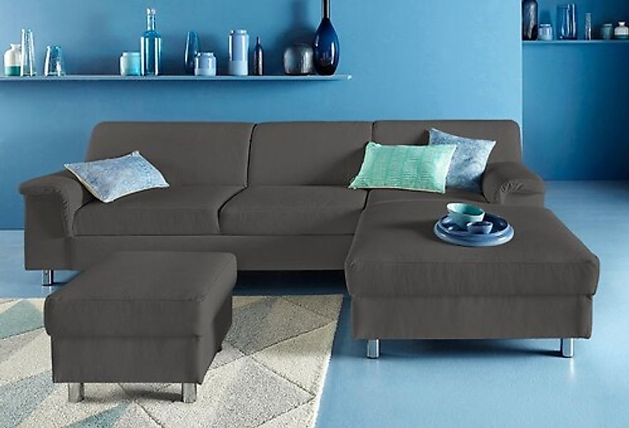 DOMO collection Ecksofa »Jamie, modern und elegant, Fußhöhe 9cm, L-Form,« w günstig online kaufen