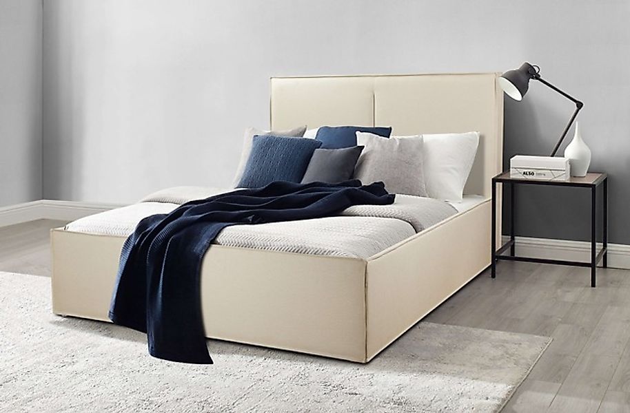 OTTO home Polsterbett »Hamar Cosy, 300 KG belastbar! Leinenoptik, gepolster günstig online kaufen