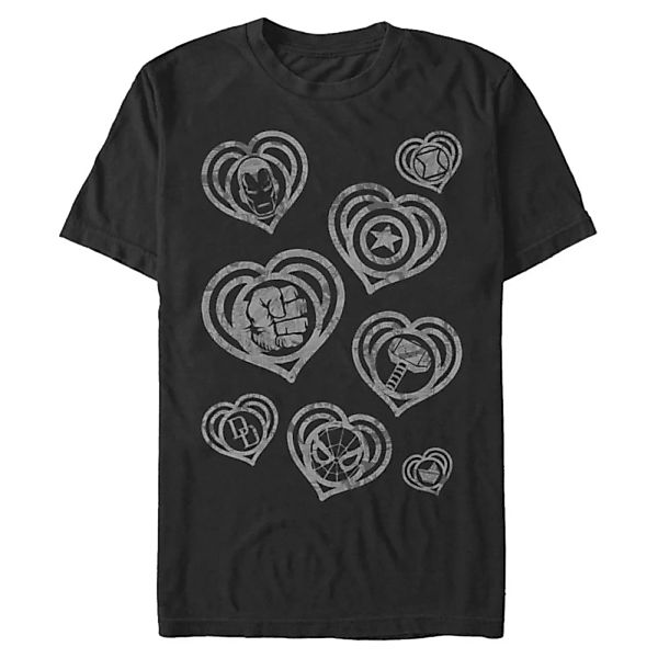 Marvel - Gruppe Hearty Marves - Valentinstag - Männer T-Shirt günstig online kaufen